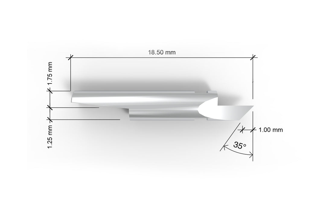 Close-up of high-quality replacement blades designed for Zünd Z2 / 3910110 and K2 cutting machines, available at Flatbed Tools
