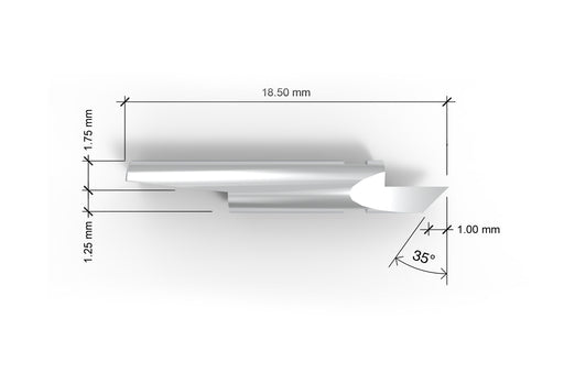 Close-up of high-quality replacement blades designed for Zünd Z2 / 3910110 and K2 cutting machines, available at Flatbed Tools