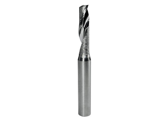 Rs205 router bit designed for precision routing and engraving with a polished single O flute up-cut design, compatible with various materials including Acrylic, Polycarbonate, Aluminum, Dibond, and more. Suitable for Zund, Kongsberg, Colex, Summa, CWT, Cutworx, and Multicam machines.