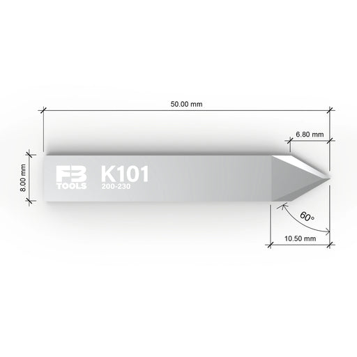 K101 drag blade replaces Zund Z101 - top view