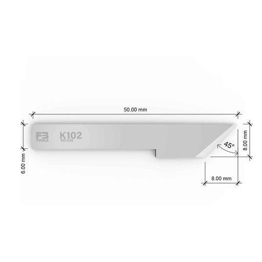 K102 drag blade replaces Zund Z102 - dimensions