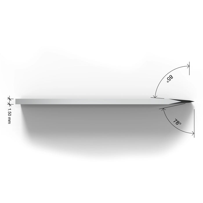 K10 double edge drag blade replaces Gerber MCT DE12 - top view