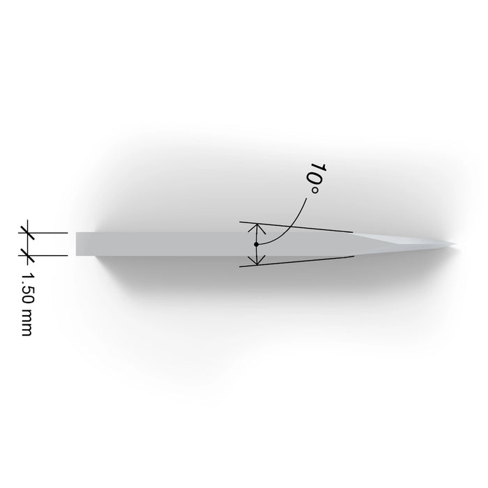 K10s double edge drag blade replaces Zund Z10 3910301 - side view