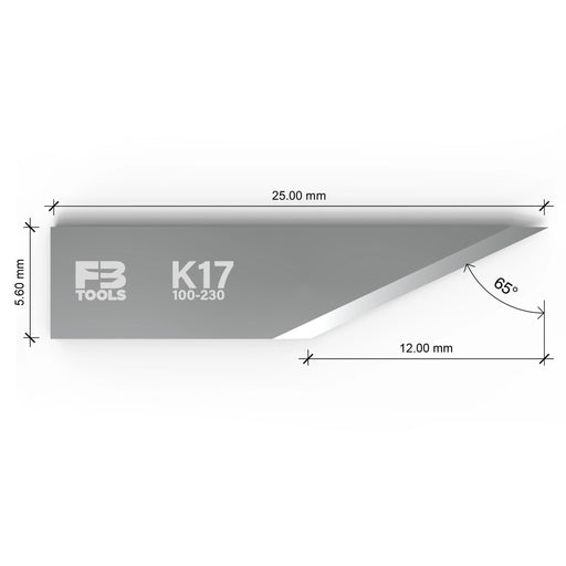 K17 drag blade replaces Zund Z17 - dimensions