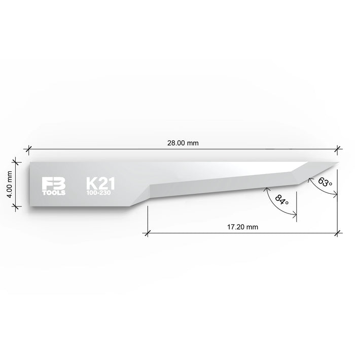 K21 oscillating blade replaces Zund Z21 - dimensions view