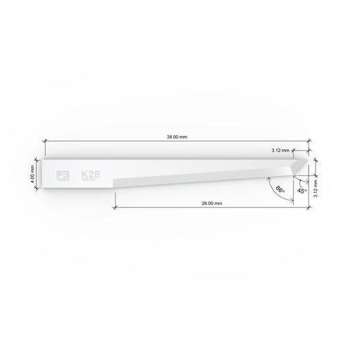 K28 oscillating blade replaces Zund Z28 - measurements 