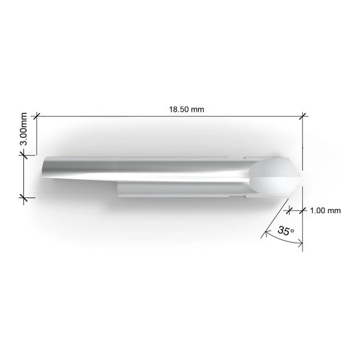 K3 kiss cut blade replaces Zund Z3 3910115 - dimensions detail
