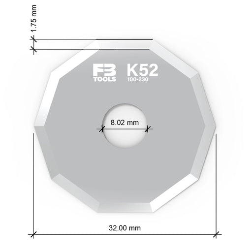 K52 rotary decagonal blade replaces Zund Z52 - top view