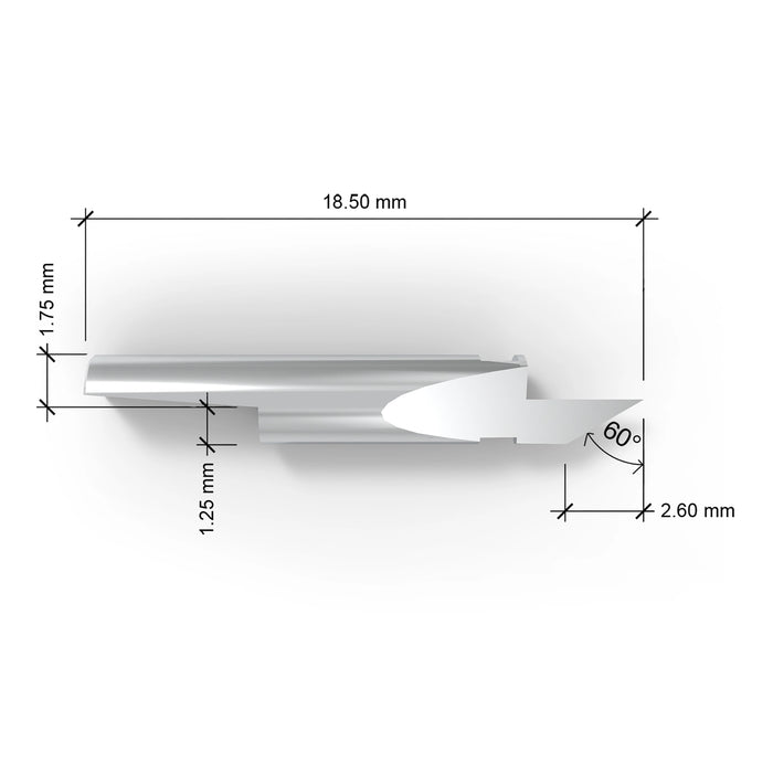 K5 drag blade replaces Zund Z5 - dimensions