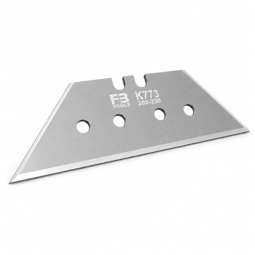 K773 tungsten carbide V-cut blade ISO view for Kongsberg, Summa, and Zünd cutters