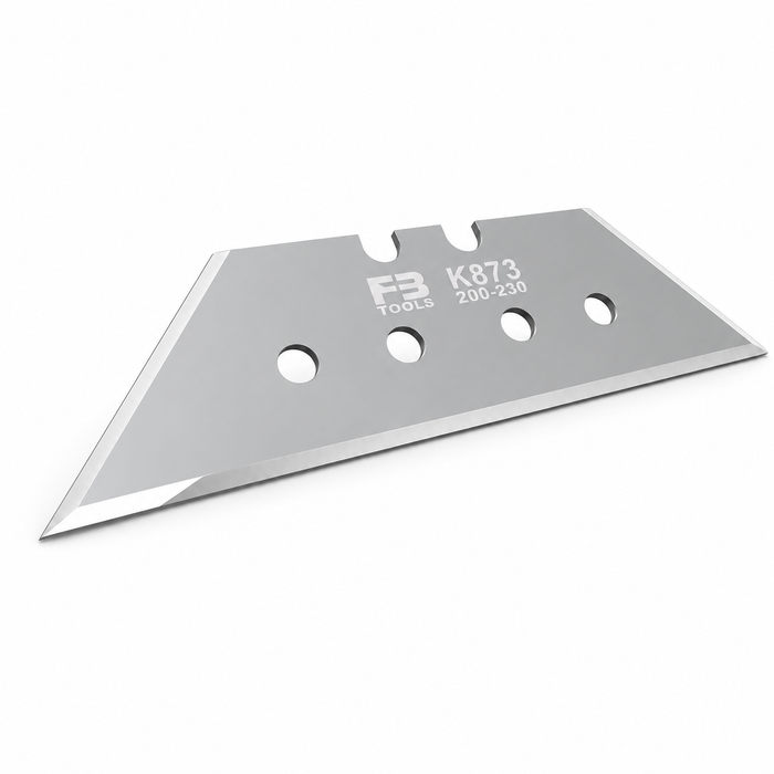 K873 tungsten carbide V-cut blade ISO view with reduced-force cutting edge