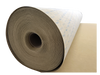 A roll of Aquiline beige felt underlayment for cutting and routing, displayed with measurement details for digital cutting systems compatibility