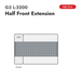 G3 L-3200 High Flow conveyor belt for Zund, half front extension, configuration diagram