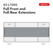 S3 L-1200 High Flow conveyor belt for Zund, full front and full rear extensions, configuration diagram