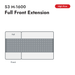 S3 M-1600 High Flow conveyor belt for Zund, full front extension, configuration diagram
