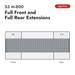 S3 M-800 High Flow conveyor belt for Zund, full front extension, configuration diagram